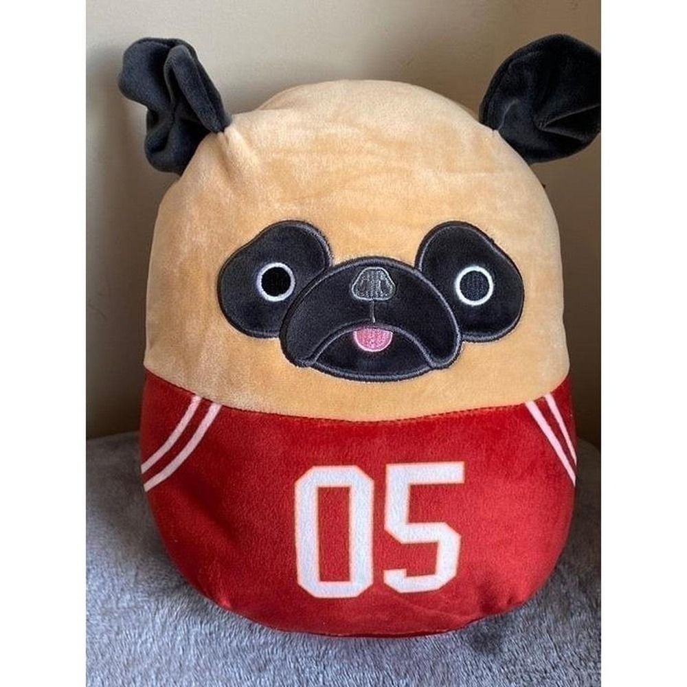 Squishmallows Prince Pug 8" Stuffed Plush Football Jersey 9" sku12